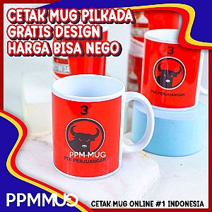 Cetak Mug Pilkada Caleg Full Color